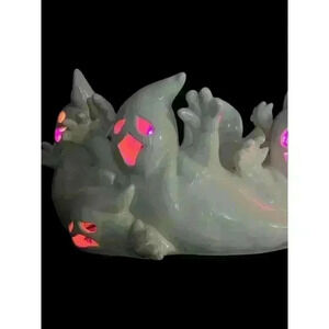 Vintage Ceramic Huddle Party Pile Off Ghosts Halloween light (included) up bowl